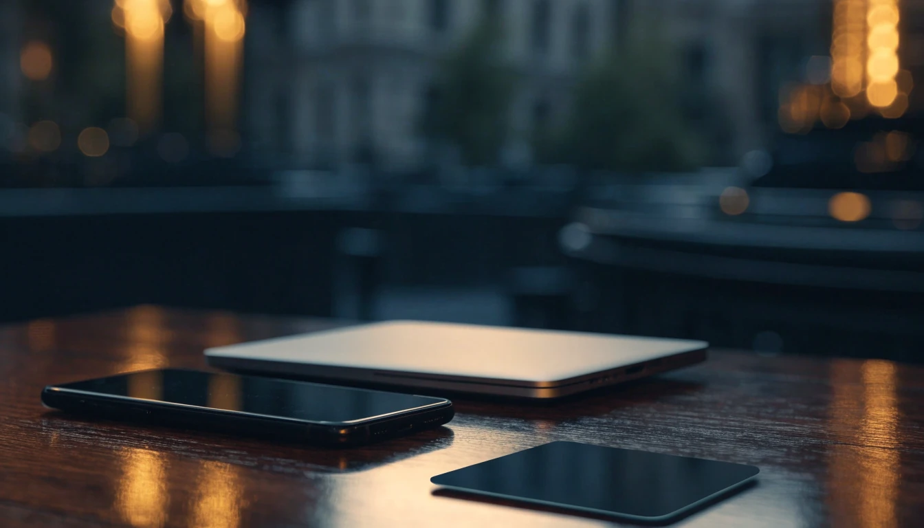 Phone and laptop representing UK mobile casino access options