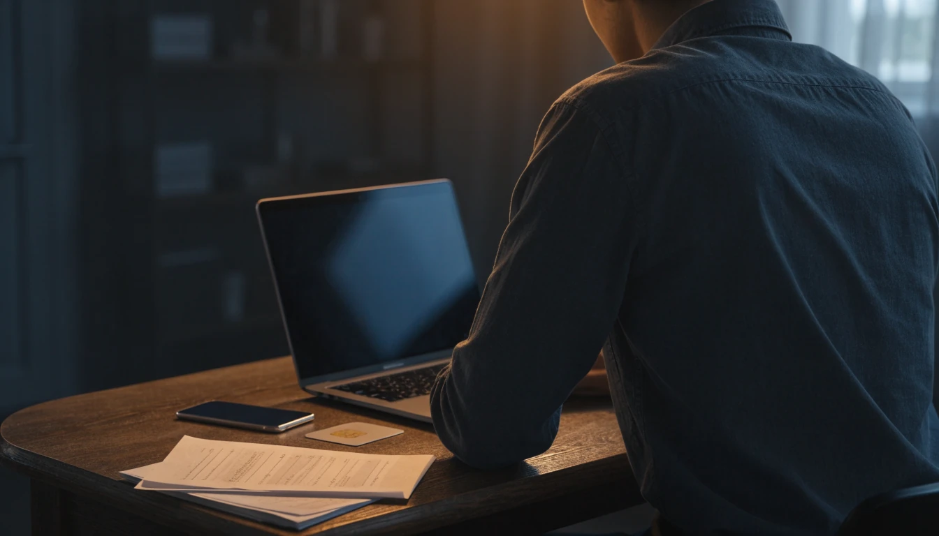 Person reviewing casino payments on a discreet laptop in the UK